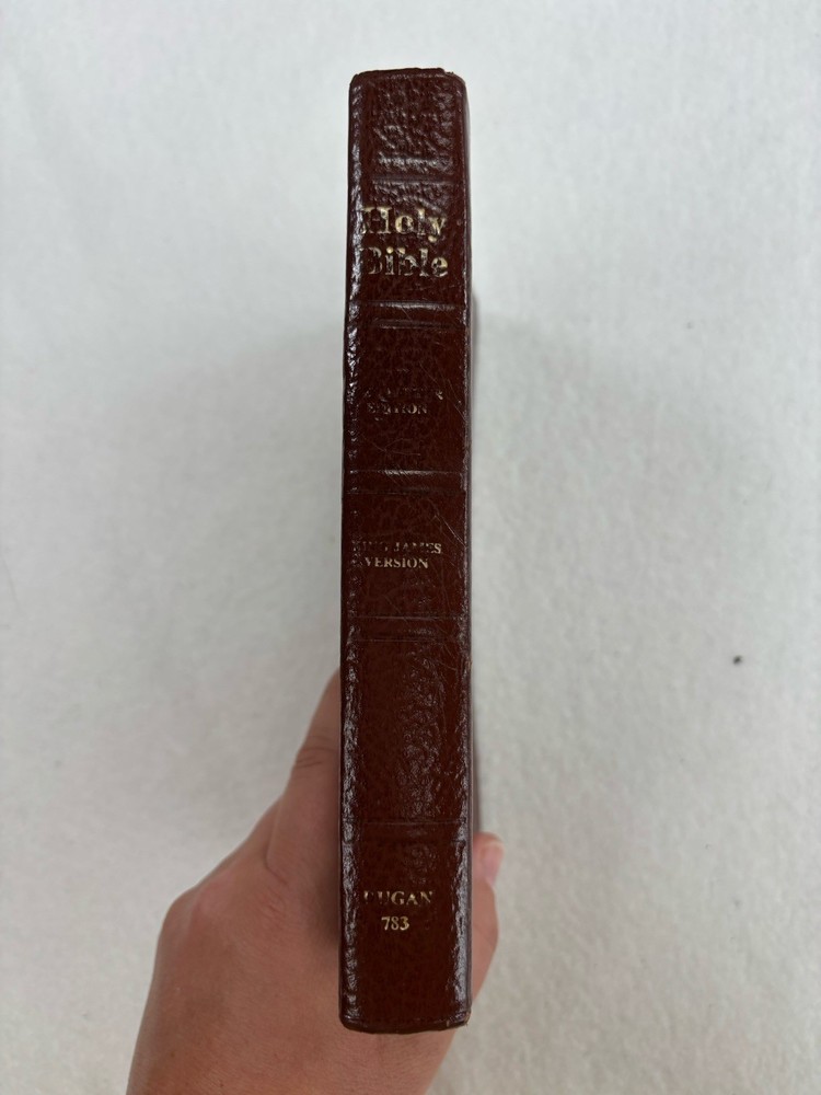 Holy Bible King James Version English Brown Leather Bound