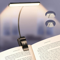 LED Book Light Rechargeable Clip On Reading Lamp USB C Dimmable 32 LED