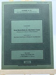 Sotheby Catalog: 7 Sketchbooks By John Cozens: William Beckford Collection-1973