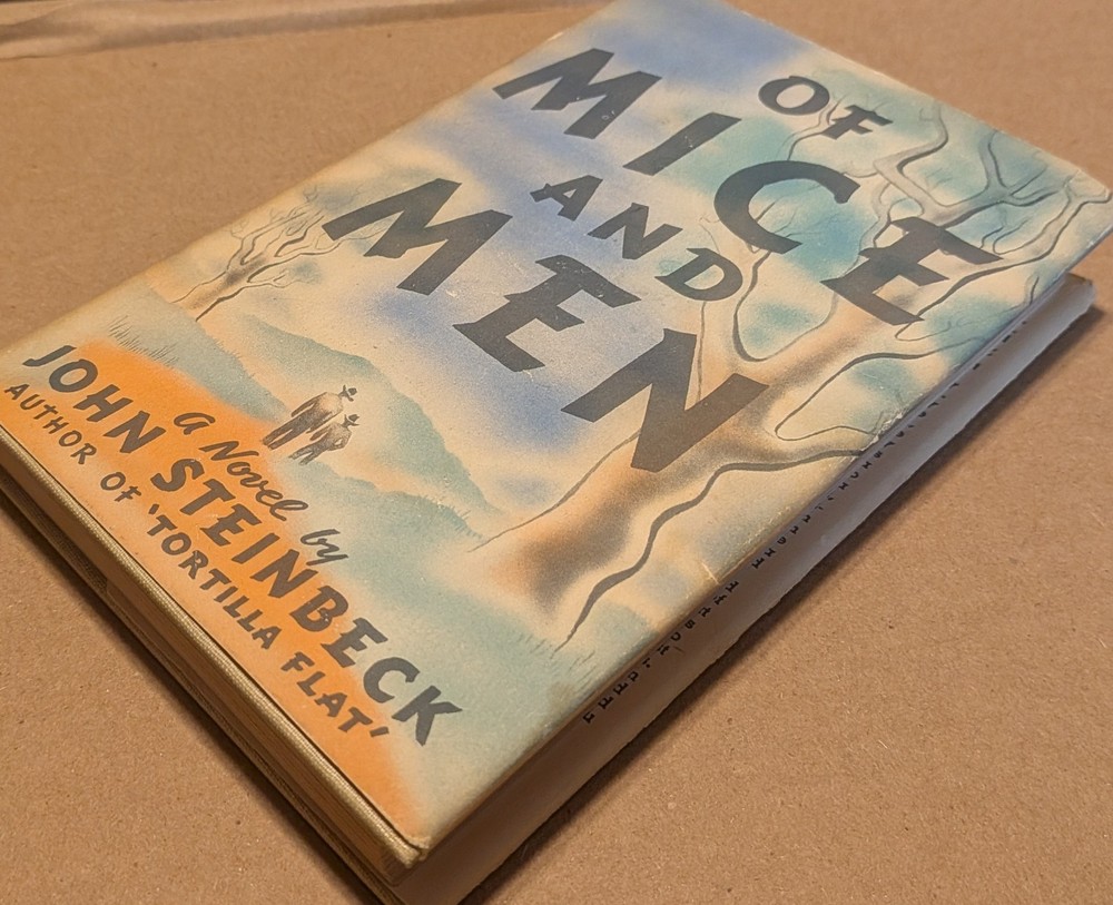 JOHN STEINBECK Of Mice And Men 1937 early book club edition HC/DJ free S/H BCE