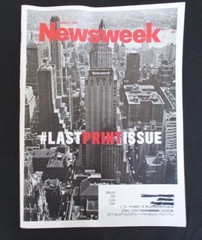 Newsweek Magazine Last Print Issue – December 31, 2012