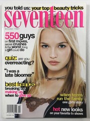 SEVENTEEN magazine October 1997-Fashion makeup hair Katie Appleton NO LABEL