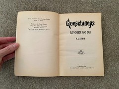 G/G+ Unnumbered 1st print Goosebumps #4 Say Cheese and Die! ~ R.L. Stine