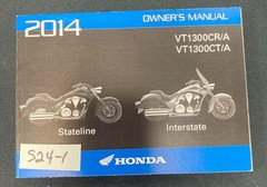 NEW OEM HONDA 2014 STATELINE INTERSTATE VT1300CR/A VT1300CT/A OWNERS MANUAL
