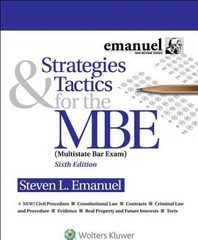 Strategies & Tactics for the MBE (Emanuel Bar Review) – Paperback – ACCEPTABLE