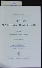 Course of mathematical logic. Synthese library. Fraïssé, Roland