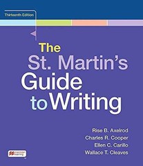The St. Martin’s Guide to – Paperback, by Axelrod Rise; Cooper – Acceptable