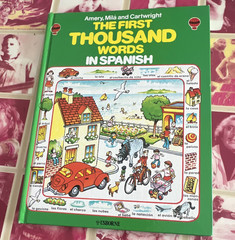 Usborne The First Thousand Words in Spanish A1 Beginner Hardcover 1984