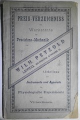 1891 Wilhelm Petzold catalog : Preis-Verzeichniss … für Präcisions-Mechanik