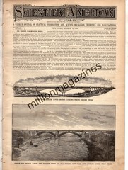 1886 Scientific American March 6-Harlem River Bridge designs; Caligraph industry