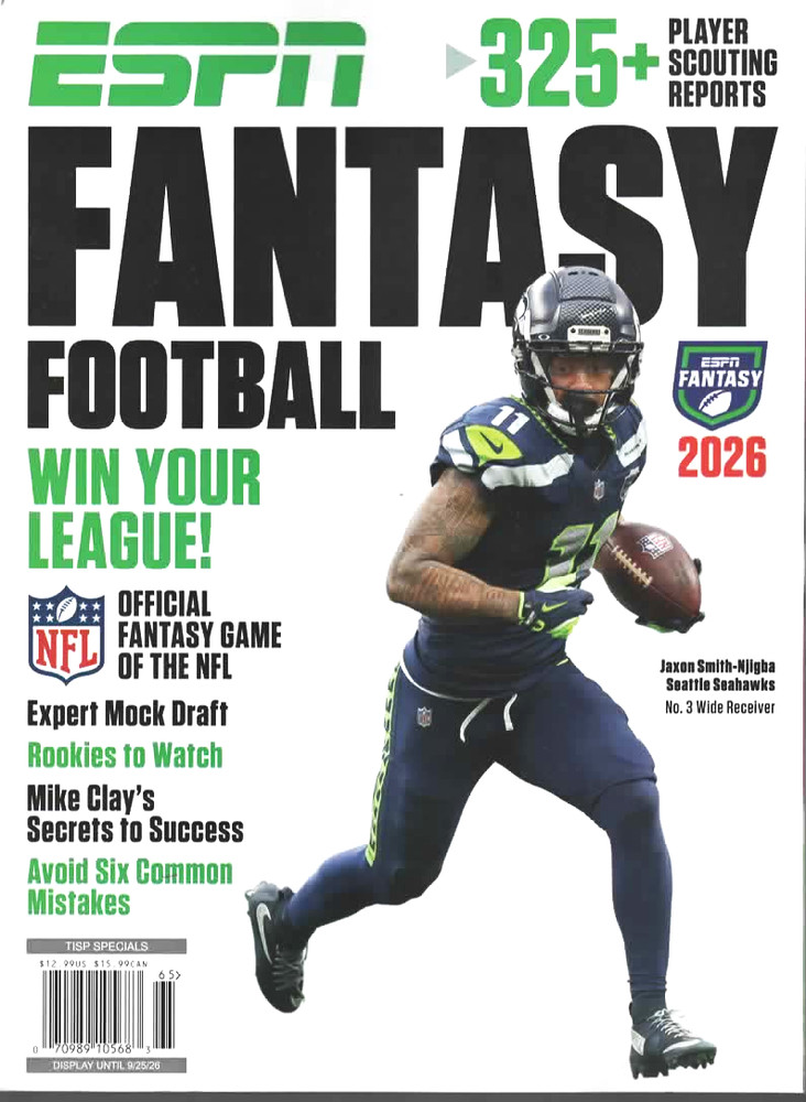 2026 ESPN FANTASY FOOTBALL – ON COVER- Jaxon Smith-Njlgha, Seahawks