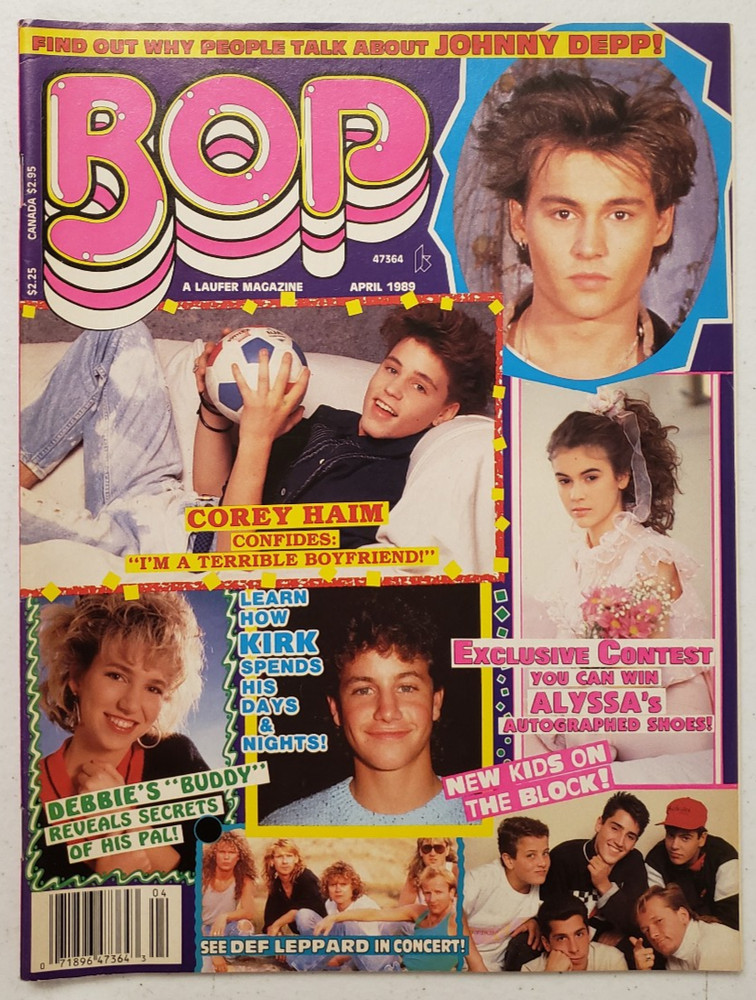 Bop Magazine April 1989 Alyssa Milano~Keanu Reeves~River Phoenix~Johnny Depp~80s