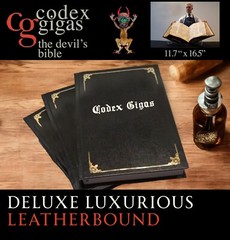 CODEX GIGAS Devil’s Bible Reproduction – Deluxe Leatherback with Express FEDEX