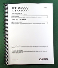 Casio CT-X3000 Instruction Manual: 157 Pages Coil Bound & Protective Covers!