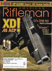 American Rifleman Magazine Apr 2006 Vol 154 #4 Guns XD .45 ACP CZ ZKM 452