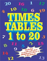 Times Table 1 to 20 Book The Fast Free Shipping