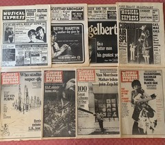 Lot of 8 New Musical Express Magazines 1965-1974