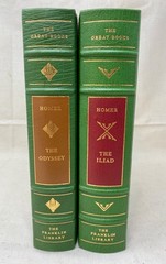 HOMER ODYSSEY (1978) ILIAD (1979) LIMITED EDITION FRANKLIN LIBRARY LEATHER BOOKS