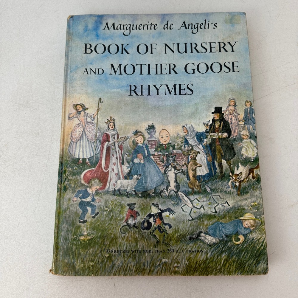 Book of Nursery and Mother Goose Rhymes Marguerite de Angeli HC 1954 Doubleday