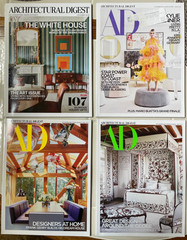 Architectural Digest Magazine (8 Issues) Dec. 2016; March-May, July-Nov 2019