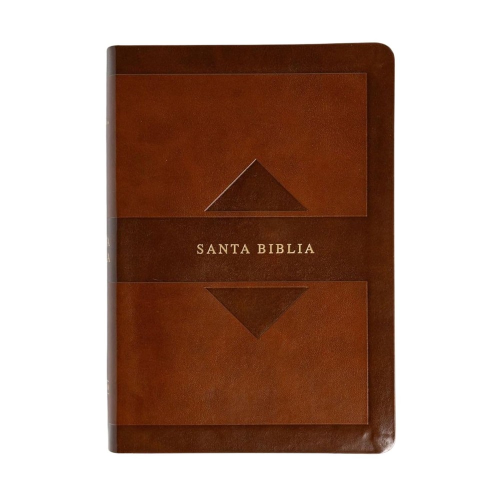 RVR 1960 Biblia letra grande tamaño manual edición tierra santa café símil piel