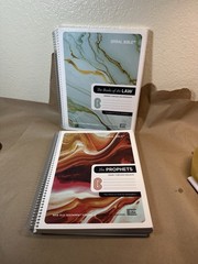 Spiral Bible Lot of 2 WEB Old Testament Books of the Law & Prophets Notetaker