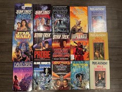 HARDCOVER Sci-Fi Mixed Book Lot of 15 Vintage! – Star Wars, Star Trek, Piers Ant