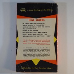 Nine Stories J.D. Salinger 1960 Sixth Printing Short Stories Signet Book