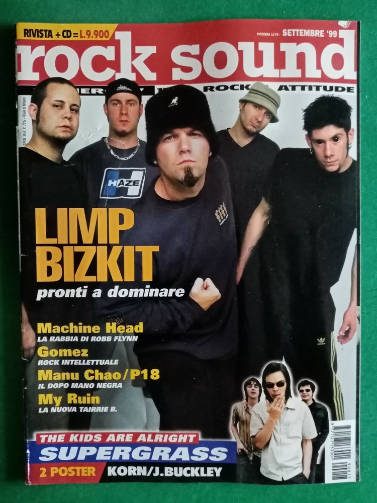 90s Magazine Rock Sound With Limp Bizkit On The Cover + Poster *REF.5446