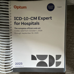 Optum ICD-10-CM Expert for Hospitals 2025 Spiral Bound Medical Coding Textbook