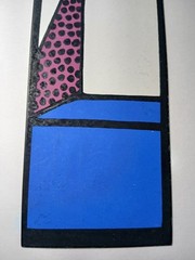 Old Vintage 1970s Psychedelic Bookmark Abstract Modern Art Man Tie Rabbit Brain