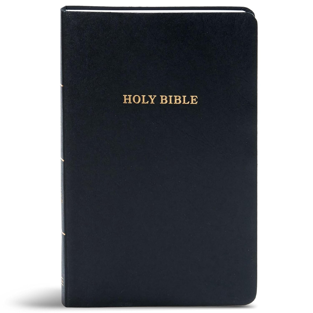 KJV Gift and Award Bible, Black Imitation Leather, KJV Holy Bible, Red Letter, P