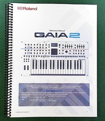 Roland GAIA2 Reference Manual: 116 Pages Full Color & Protective Covers