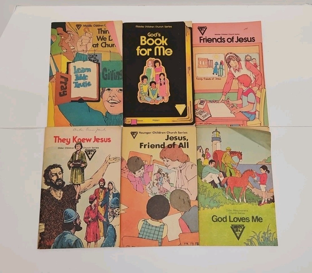 Lot Of 6 Vintage Vacation Bible School 70s Convention Press Children Church Book
