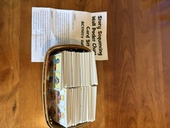 Story Sequencing Wall Pocket Chart Card Set organized in Longaberger basket