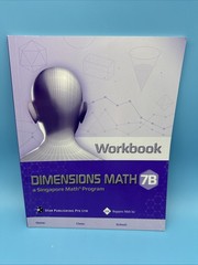 Dimensions Math Grade 7 Student Text & Workbook A & B Set- Singapore 7th Grade