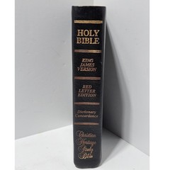 Holy Bible King James Version Christian Heritage Study Bible Black Leather