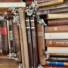 Vintage Book Lot | BROWN Colors | Library Bookshelf Decor | Old Library Staging