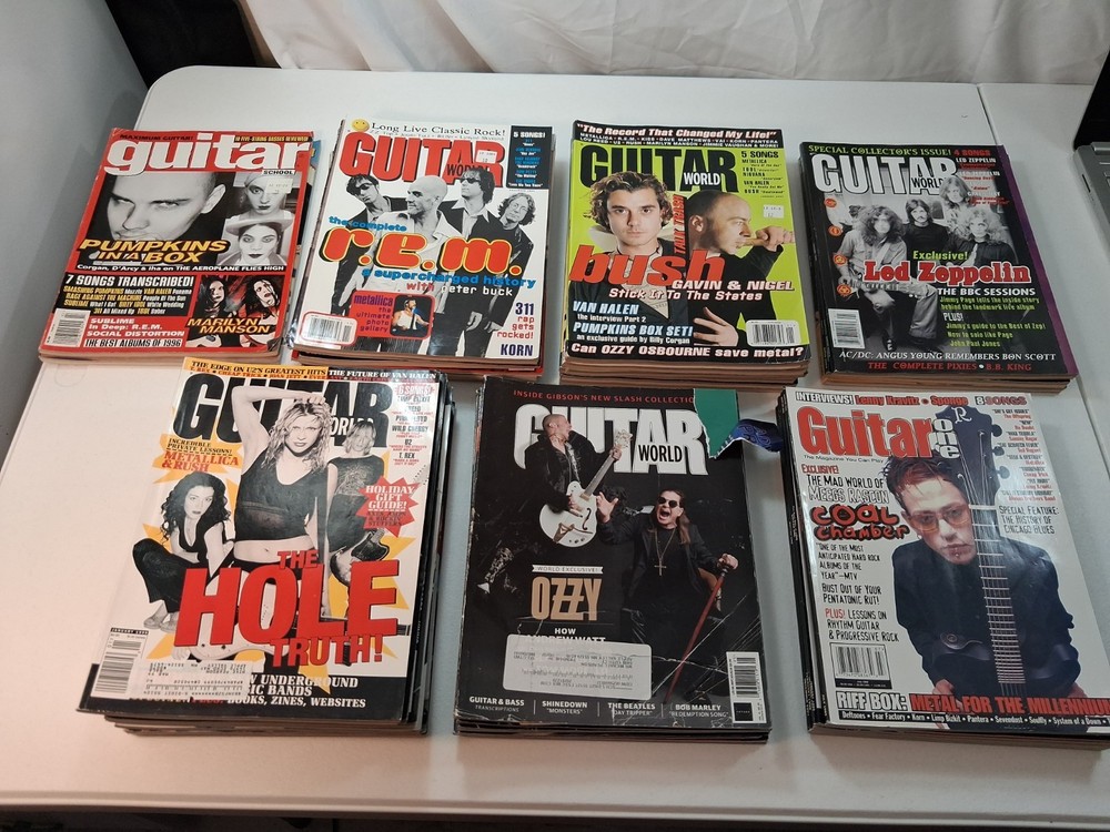 Lot of 39 Guitar World Magazine issues from 1990s – 2000s