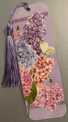 Flower and Butterfly Bookmark with Tassel – Laminated with Glitter Borders 6×2″