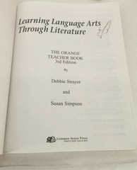 Learning Language Arts Through Literature Orange Book Teacher & Student paperbac
