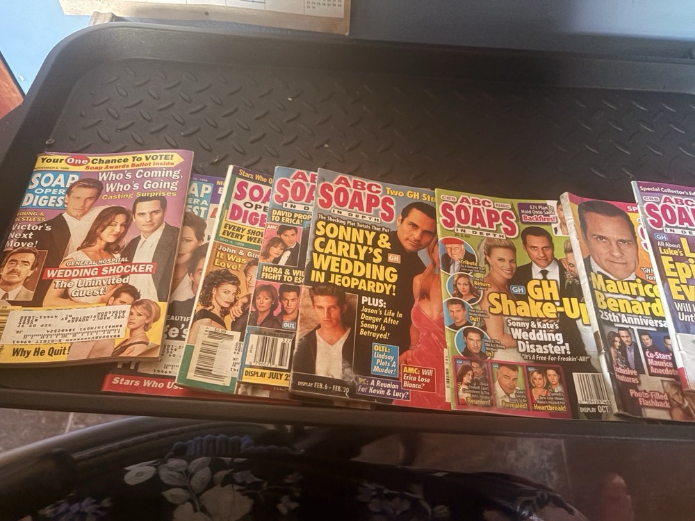 Lot Of Eight Vintage Soap Opera Digest/ABC Soaps In Depth Magazines. 1996-2015