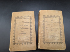 1822 Robinson Crusoe 2 vo. *Original Paper Bindings* Unique Printing