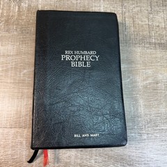 Rex Humbard Prophecy Bible Edition King James Version Black Genuine Leather 1979