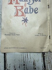 Antique The Manger Babe No. 34 Isabel Byrum 1916 Book Stecher Litho Made In USA