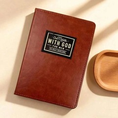 One Minute with God for Men 365 Devotions, Brown Faux USA Shipping