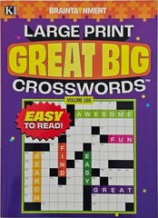 New 4 Large Print Great Big Crosswords Kappa Puzzle Books Vol#163-166 Fun Hobby