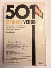 501 Spanish Verbs – Kendris, Christopher – Acceptable – See condition notes