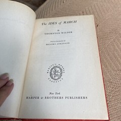The Ides of March Thorton Wilder 1950 Harper & Brothers Hardcover Vintage Book