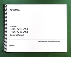Yamaha RX-V479 Instruction Manual: Full Color 123 Pages & Protective Covers!
